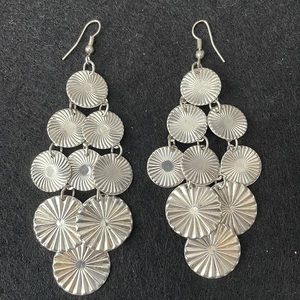 Silver aluminum earrings